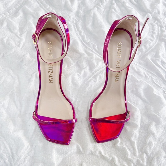 Stuart Weitzman Women's Nudistcurve 100 Ankle Strap High Heel Sandals - Picture 5 of 10
